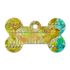 Texture Abstract Background Colors Dog Tag Bone (two Sides) by Vaneshart