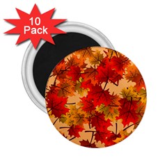 Wallpaper Background Autumn Fall 2 25  Magnets (10 Pack)  by Vaneshart