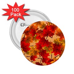 Wallpaper Background Autumn Fall 2 25  Buttons (100 Pack)  by Vaneshart