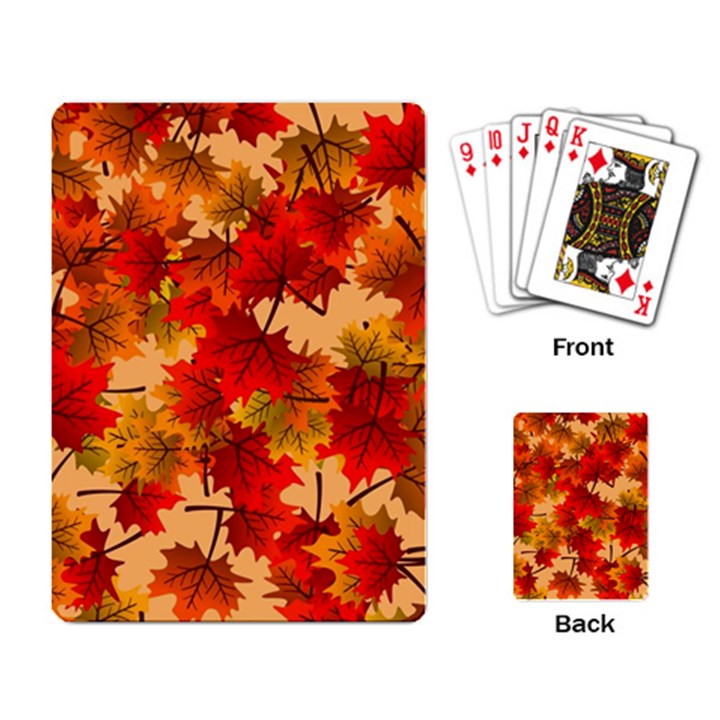 Wallpaper Background Autumn Fall Playing Cards Single Design (Rectangle)