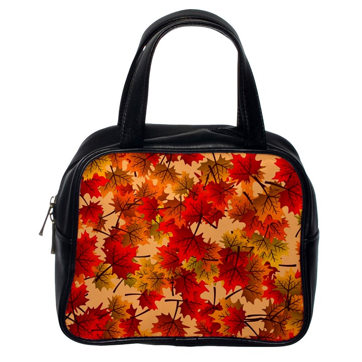 Wallpaper Background Autumn Fall Classic Handbag (One Side)