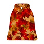 Wallpaper Background Autumn Fall Bell Ornament (Two Sides) Back