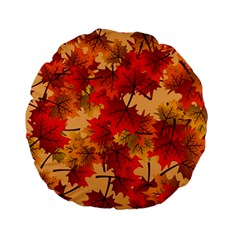 Wallpaper Background Autumn Fall Standard 15  Premium Round Cushions by Vaneshart