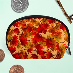 Wallpaper Background Autumn Fall Accessory Pouch (large) by Vaneshart