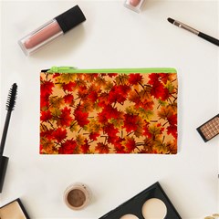 Wallpaper Background Autumn Fall Cosmetic Bag (xs) by Vaneshart