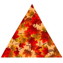 Wallpaper Background Autumn Fall Wooden Puzzle Triangle by Vaneshart