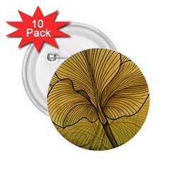 Leaves Design Pattern Nature 2 25  Buttons (10 Pack)  by Vaneshart