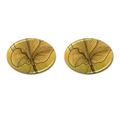 Leaves Design Pattern Nature Cufflinks (oval) by Vaneshart