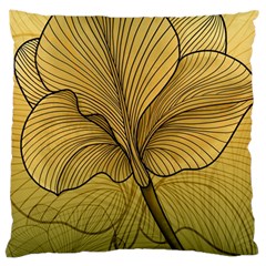 Leaves Design Pattern Nature Large Cushion Case (two Sides) by Vaneshart