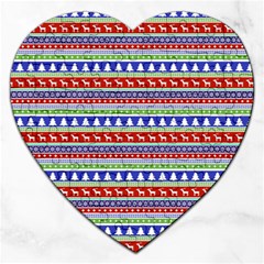 Christmas Digital Paper Jigsaw Puzzle (heart) by Vaneshart