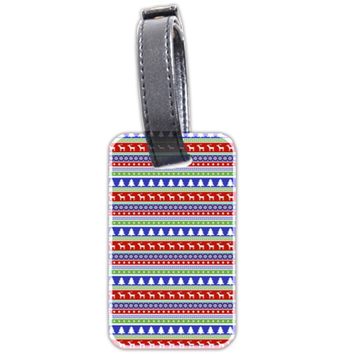 Christmas Digital Paper Luggage Tag (two sides)