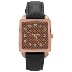 Chalkboard Background Rose Gold Leather Watch  by Vaneshart