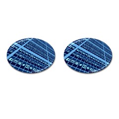 Apps Social Media Networks Internet Cufflinks (oval) by Vaneshart