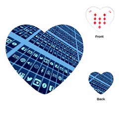 Apps Social Media Networks Internet Playing Cards Single Design (heart) by Vaneshart