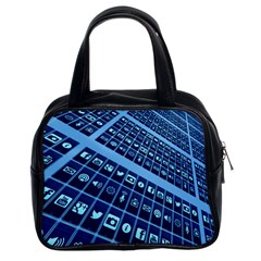 Apps Social Media Networks Internet Classic Handbag (two Sides) by Vaneshart