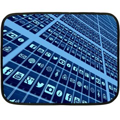 Apps Social Media Networks Internet Fleece Blanket (mini) by Vaneshart