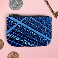 Apps Social Media Networks Internet Mini Coin Purse by Vaneshart