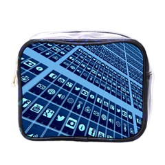 Apps Social Media Networks Internet Mini Toiletries Bag (one Side) by Vaneshart