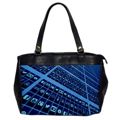 Apps Social Media Networks Internet Oversize Office Handbag by Vaneshart