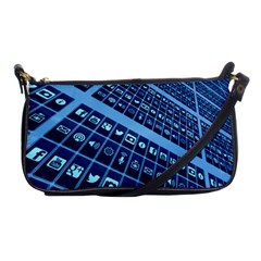 Apps Social Media Networks Internet Shoulder Clutch Bag by Vaneshart