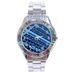 Apps Social Media Networks Internet Stainless Steel Analogue Watch by Vaneshart