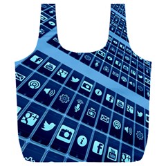 Apps Social Media Networks Internet Full Print Recycle Bag (xxl)