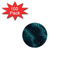 Texture Glass Network Glass Blue 1  Mini Buttons (100 Pack)  by Vaneshart