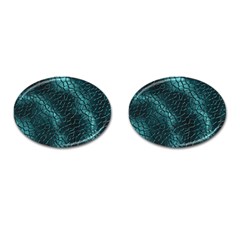 Texture Glass Network Glass Blue Cufflinks (oval) by Vaneshart