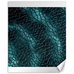 Texture Glass Network Glass Blue Canvas 11  X 14  by Vaneshart