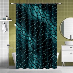 Texture Glass Network Glass Blue Shower Curtain 48  X 72  (small)  by Vaneshart