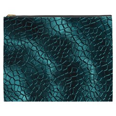 Texture Glass Network Glass Blue Cosmetic Bag (xxxl) by Vaneshart