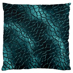 Texture Glass Network Glass Blue Large Flano Cushion Case (one Side) by Vaneshart