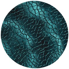 Texture Glass Network Glass Blue Wooden Puzzle Round