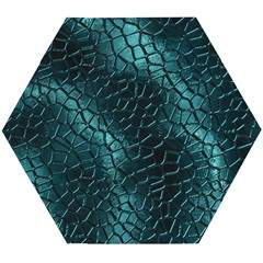 Texture Glass Network Glass Blue Wooden Puzzle Hexagon by Vaneshart