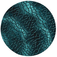 Texture Glass Network Glass Blue Wooden Bottle Opener (round)