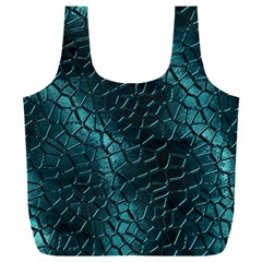 Texture Glass Network Glass Blue Full Print Recycle Bag (xxl)