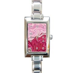 Liquid Marble Trending Abstract Paint Rectangle Italian Charm Watch by Vaneshart