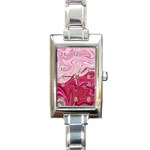 Liquid Marble Trending Abstract Paint Rectangle Italian Charm Watch Front