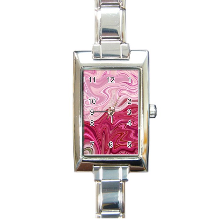 Liquid Marble Trending Abstract Paint Rectangle Italian Charm Watch