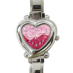 Liquid Marble Trending Abstract Paint Heart Italian Charm Watch by Vaneshart