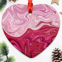 Liquid Marble Trending Abstract Paint Heart Ornament (two Sides) by Vaneshart