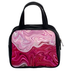 Liquid Marble Trending Abstract Paint Classic Handbag (two Sides) by Vaneshart