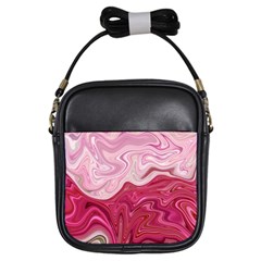 Liquid Marble Trending Abstract Paint Girls Sling Bag by Vaneshart