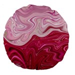 Liquid Marble Trending Abstract Paint Large 18  Premium Round Cushions Front