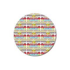 Christmas Digital Paper Magnet 3  (round) by Vaneshart