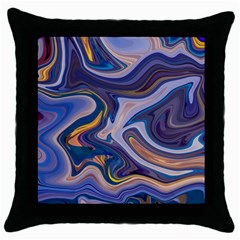 Liquid Marble Background Throw Pillow Case (black) by Vaneshart