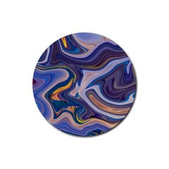 Liquid Marble Background Rubber Round Coaster (4 Pack)  by Vaneshart