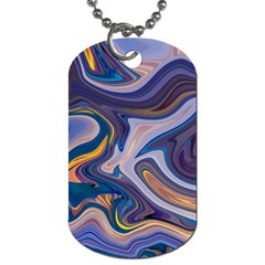 Liquid Marble Background Dog Tag (two Sides) by Vaneshart