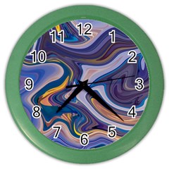 Liquid Marble Background Color Wall Clock by Vaneshart