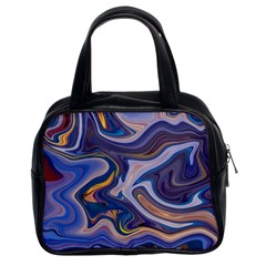 Liquid Marble Background Classic Handbag (two Sides) by Vaneshart